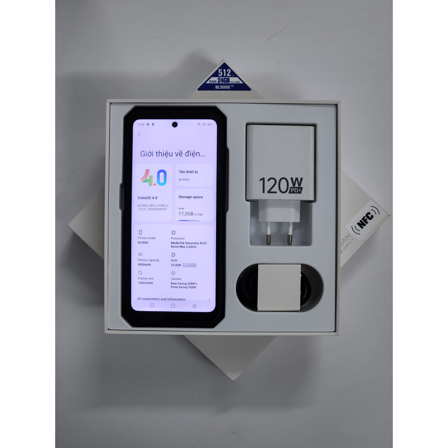 Blackview BL9000 - Smartphone siêu bền, pin khủng và màn hình kép tiện lợi.