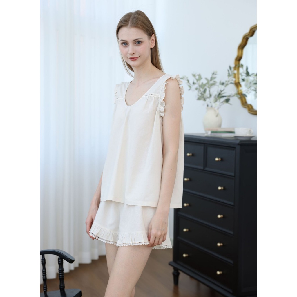 After Bath - Bộ Mặc Nhà Cotton Ribbon Jacqueline - PJ150