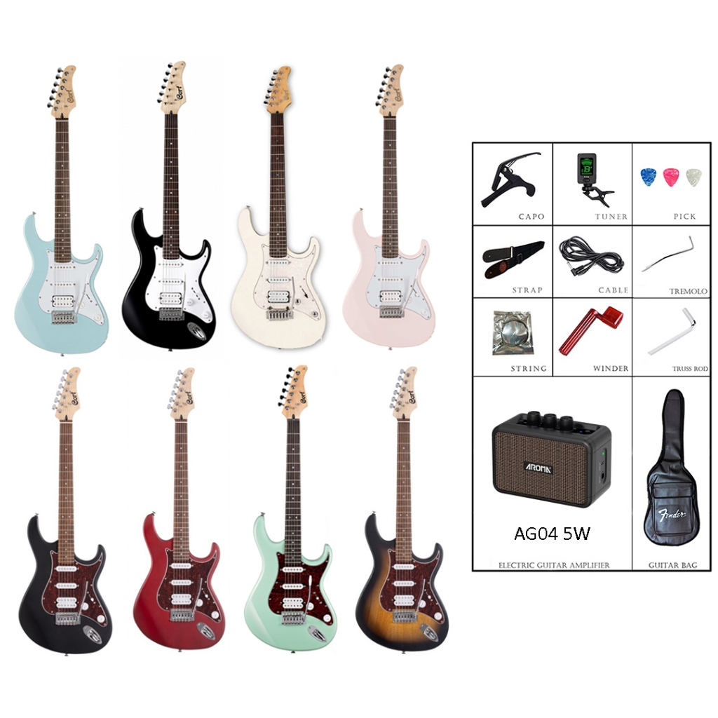 Combo Đàn Guitar Điện Cort G110 Stratocaster HSS Made In Indonesia Aroma AG04