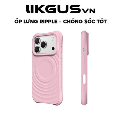 Ốp Lưng Ripple Chính Hãng BIG Chống Sốc, Hỗ Trợ Sạc Không Dây Dùng Cho Iphone 12 đến 17Promax