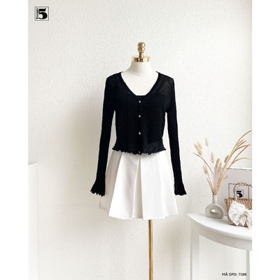 Áo cardigan nữ Twentyfive  mỏng tay dài cổ tim basic phong cách hàn quốc 7188