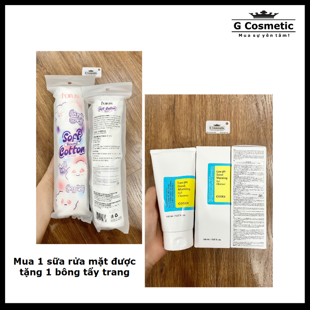 Sữa rửa mặt Cosrx 150ml (mua 1 sữa rửa mặt, được tặng 1 bông tẩy trang)