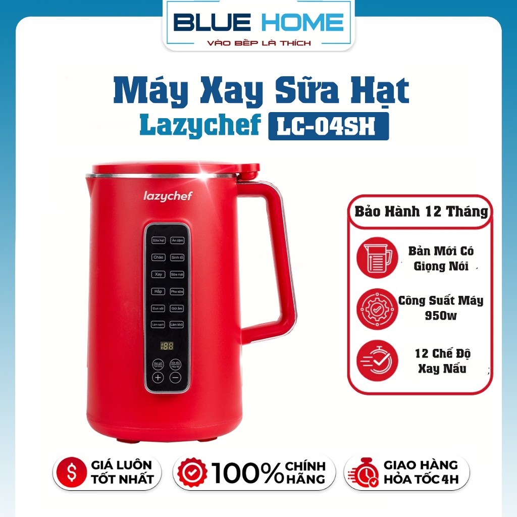 Máy Xay Nấu Đa Năng Lazychef Premium 12in1 – 1200ml, Chống Trào, Tự Làm Sạch, Làm Sữa Hạt, Cháo, Sou