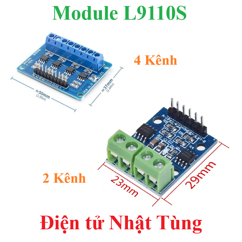 MODULE ĐIỀU KHIỂN L9110S 2 KÊNH - 4 KÊNH, DRIVER ĐỘNG CƠ DC