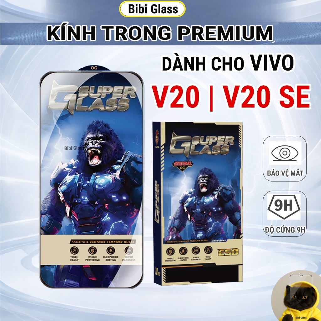 Kính cường lực Vivo V20,V20 SE premium full màn miếng dán bảo vệ màn hình đt