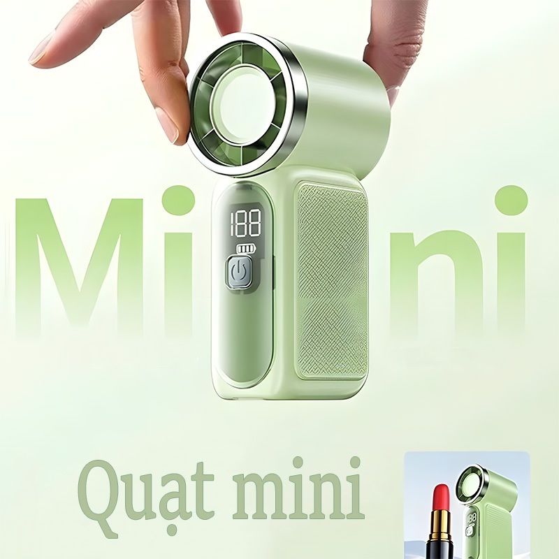 Quạt Cầm Tay Tích Điện 2026 – Motor Không Chổi, Gió Mát Mạnh Mẽ, Thiết Kế Nhỏ Gọn, Dễ Dàng Bỏ Túi