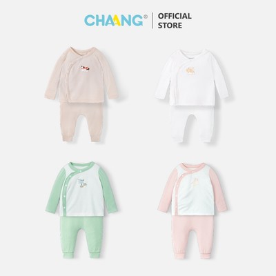 [CHAANG] Bộ quần áo dài cúc chéo Wild cho bé sơ sinh