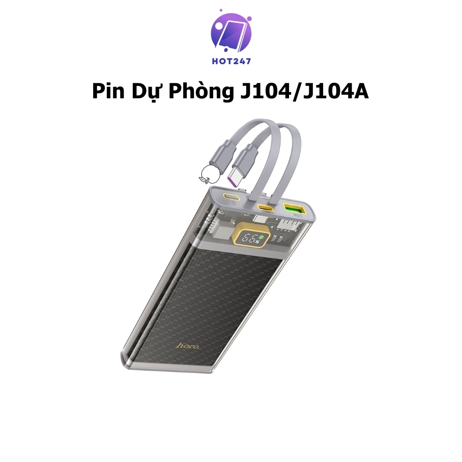 SDP Hoco J104 J104A QC3.0 22.5W Sạc Siêu Nhanh Thiết Kế Màn Hình Kỹ Thuật Số BH 12 tháng - HOT247
