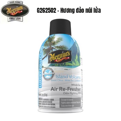 Meguiar's Khử Mùi Ô Tô G262502 - Island Volcano Air-Refrshr Aerosol-2oz 57g  Hương hoàng hôn biển Fiji