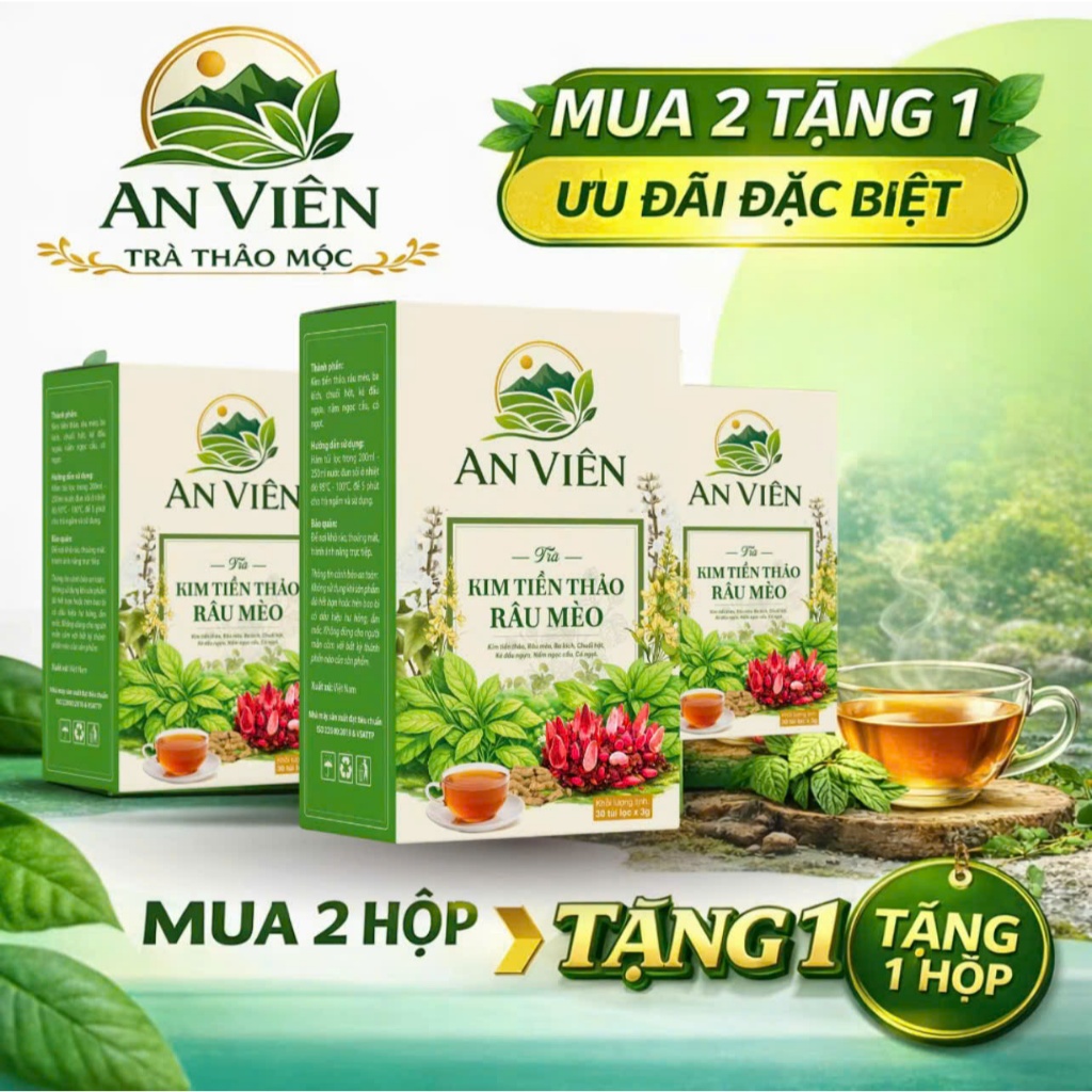 Trà kim tiền thảo râu mèo. Thơm ngon, dễ uống, đậm vị. Sử dụng mỗi ngày
