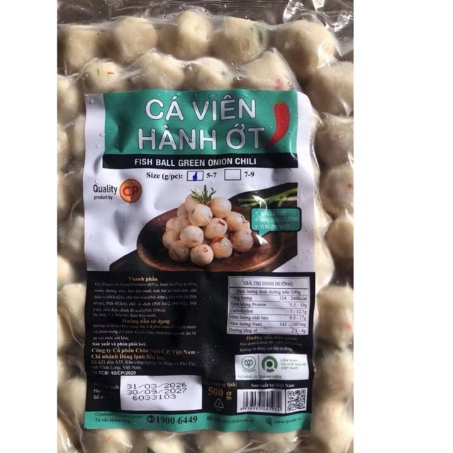 CÁ VIÊN HÀNH ỚT CP 500G