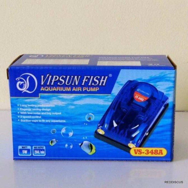 Máy sủi oxy mini 2 vòi SOBO/VIPSUN/ KAOKUI/ RS /QL / WL -348A RS 348A (5W - 8L/PHÚT) - Kèm dây và vò