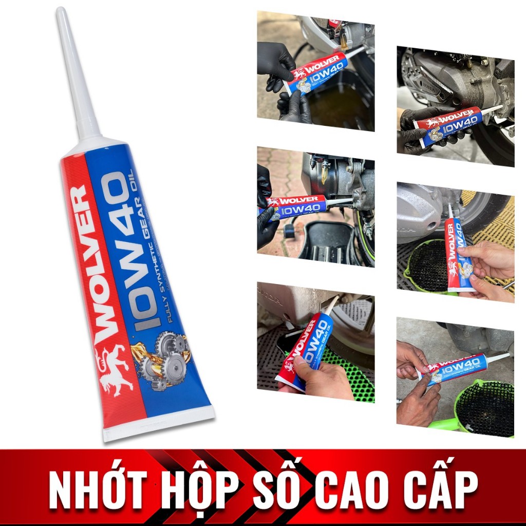 Nhớt hộp số xe tay ga Wolver 10w30/10w40/80w90 - Nhớt Lap Wolver Fully Synthetic SN 120ml