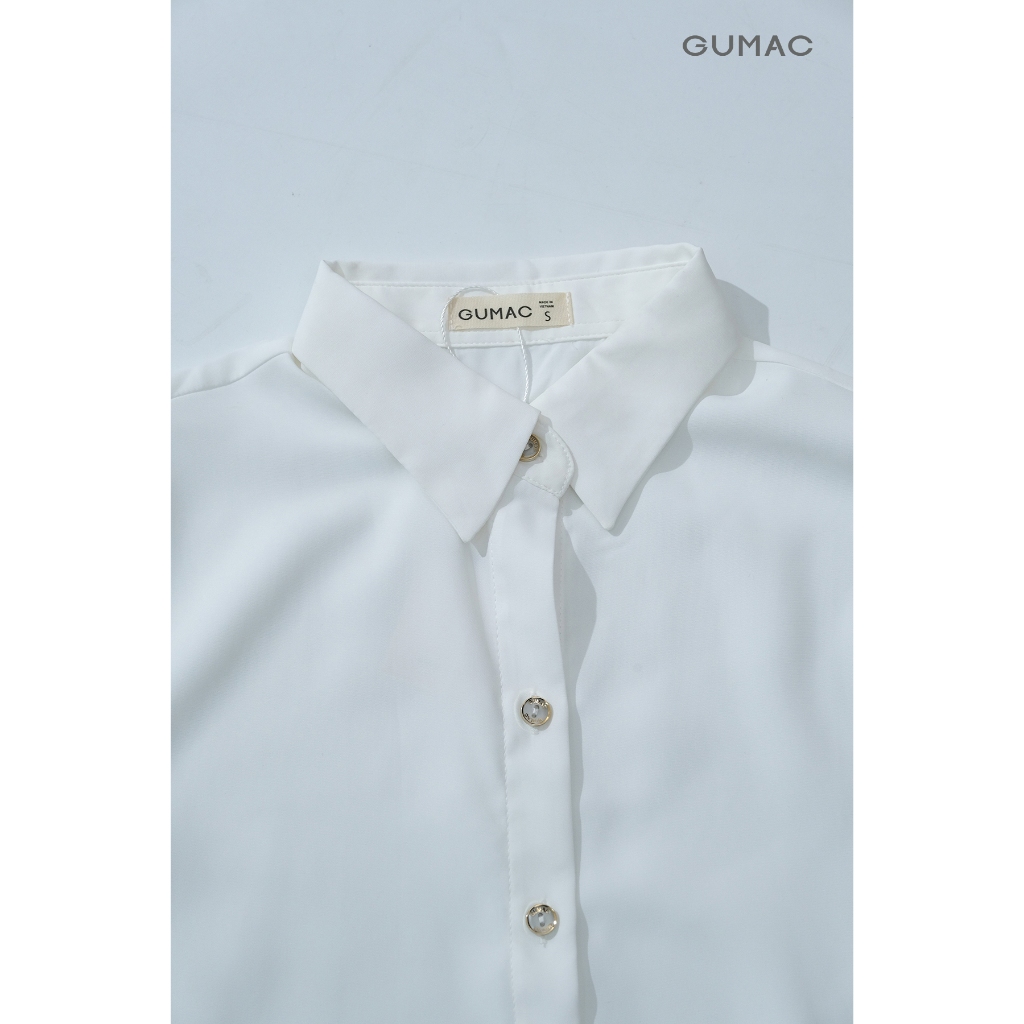 Áo Sơ Mi Nữ Tay Dài GUMAC Áo Kiểu Công Sở Lụa Mango Trơn Basic Mềm Mát Cao Cấp BAE00001 | BigBuy360 - bigbuy360.vn