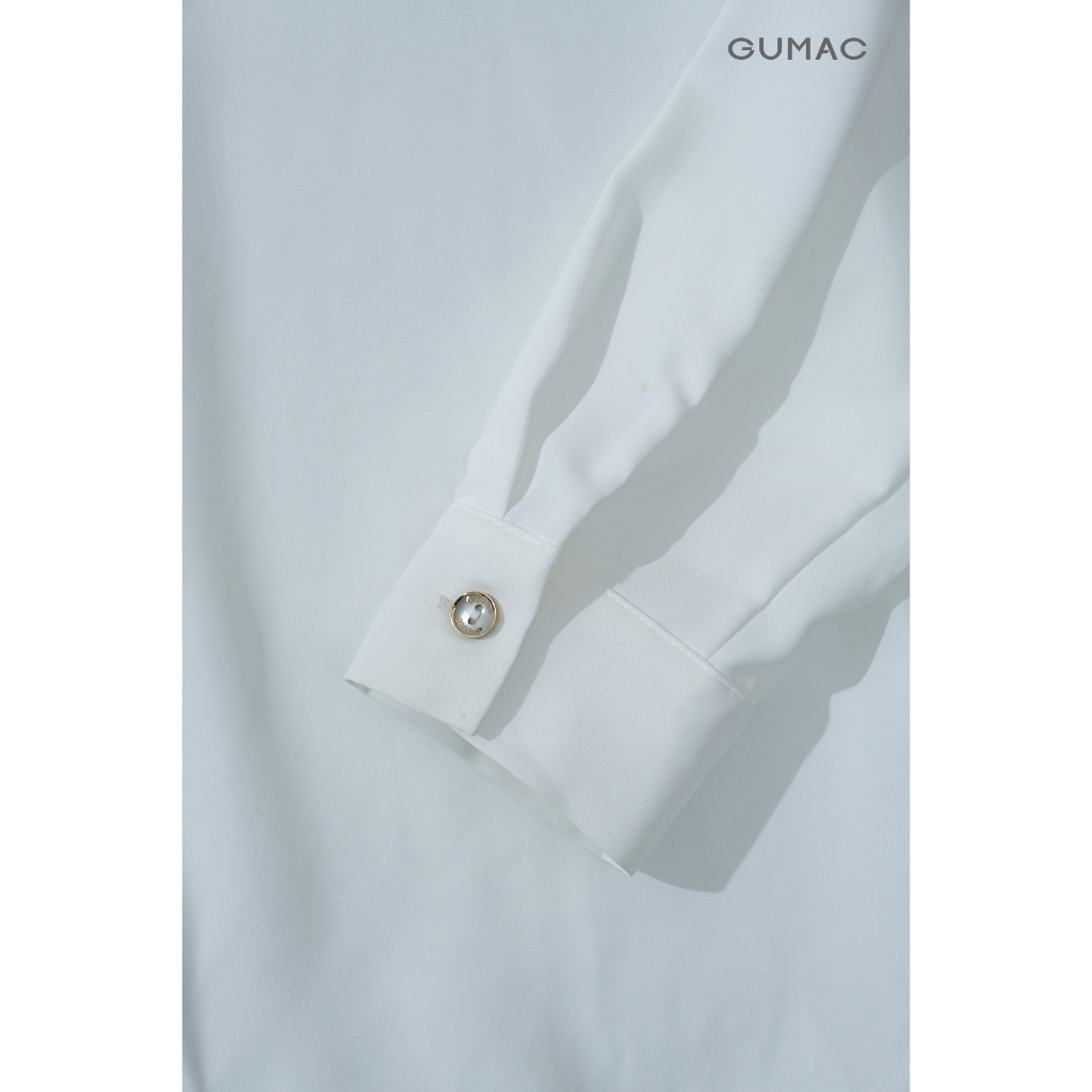 Áo Sơ Mi Nữ Tay Dài GUMAC Áo Kiểu Công Sở Lụa Mango Trơn Basic Mềm Mát Cao Cấp BAE00001 | BigBuy360 - bigbuy360.vn
