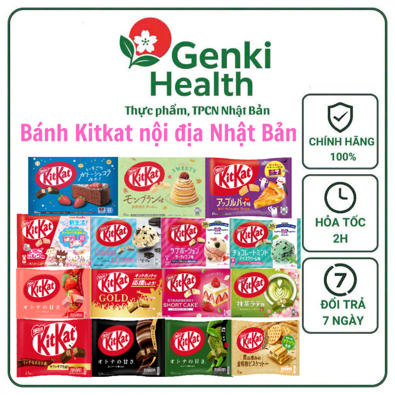 Bánh Socola Kitkat Nestle nội địa Nhật Bản đủ vị - Chocolate thanh Kitkat Nhật chính hãng