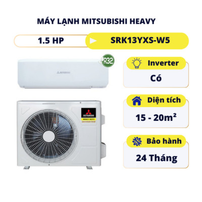 [CHÍNH HÃNG] Máy lạnh Inverter Mitsubishi Heavy 1.5HP - SRK13YZP-W5, SRK13YXS-W5