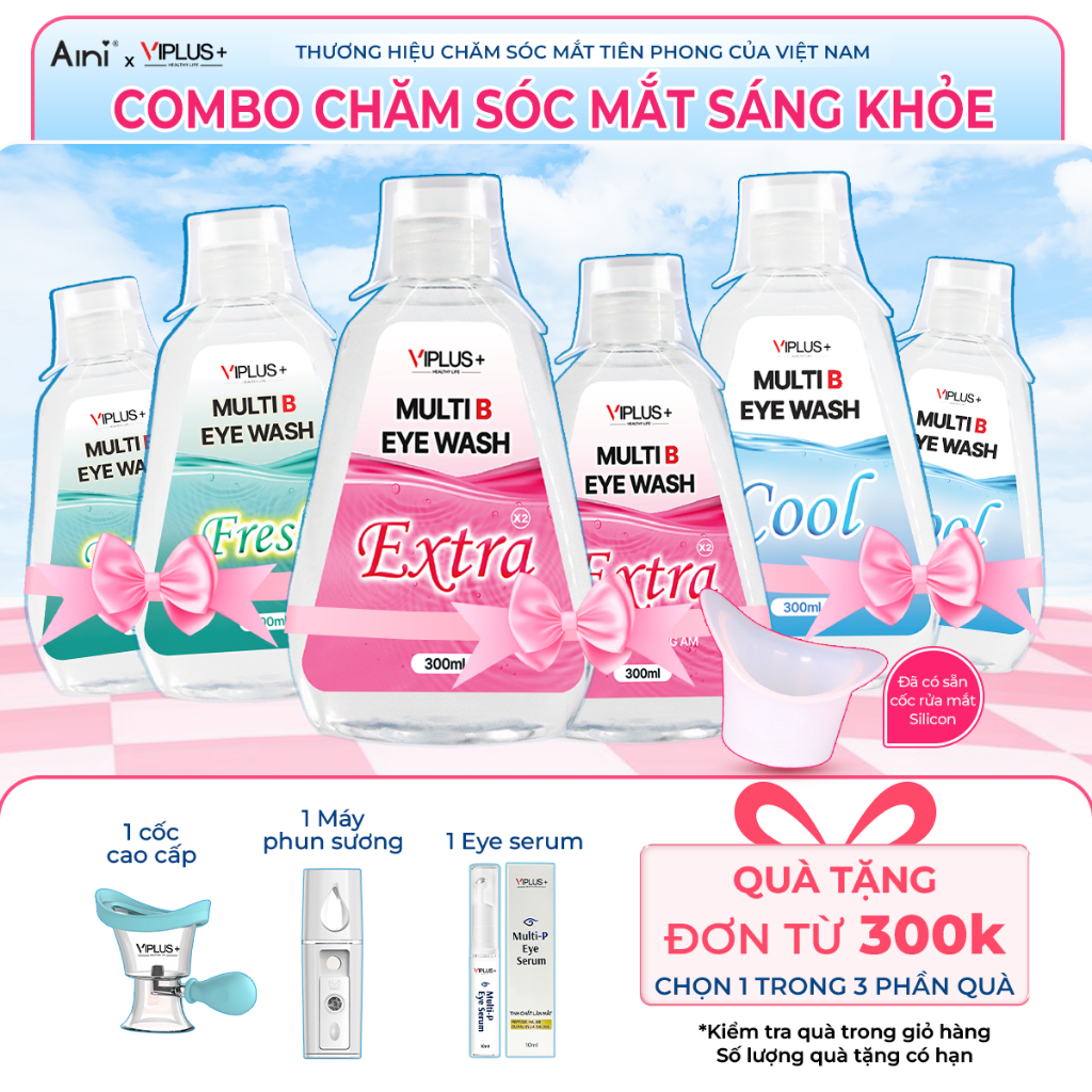 Combo 2 Chai Nước Rửa Mắt Multi B Eye Wash Bổ Sung Độ Ẩm