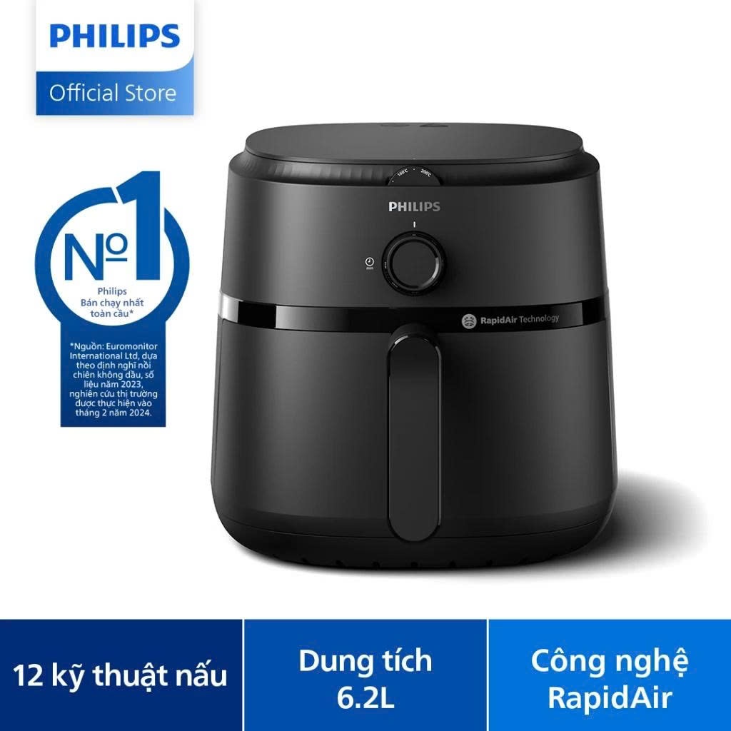 Nồi chiên không dầu Philips NA130 dung tích 6,2L - Bảo hành 2 năm chính hãng II PHILIPS NA230 /00