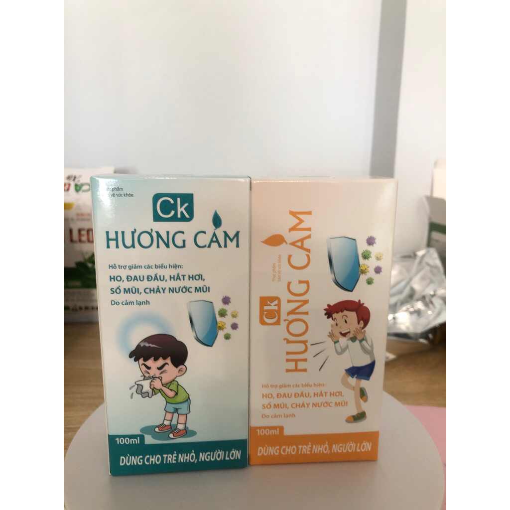 Siro CK HUONG CAM hỗ trợ giảm các biểu hiện ho, đau đầu, hắt hơi, sổ mũi, chảy nước mũi