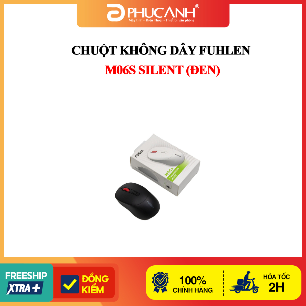Chuột không dây Fuhlen M06S Silent (Đen)