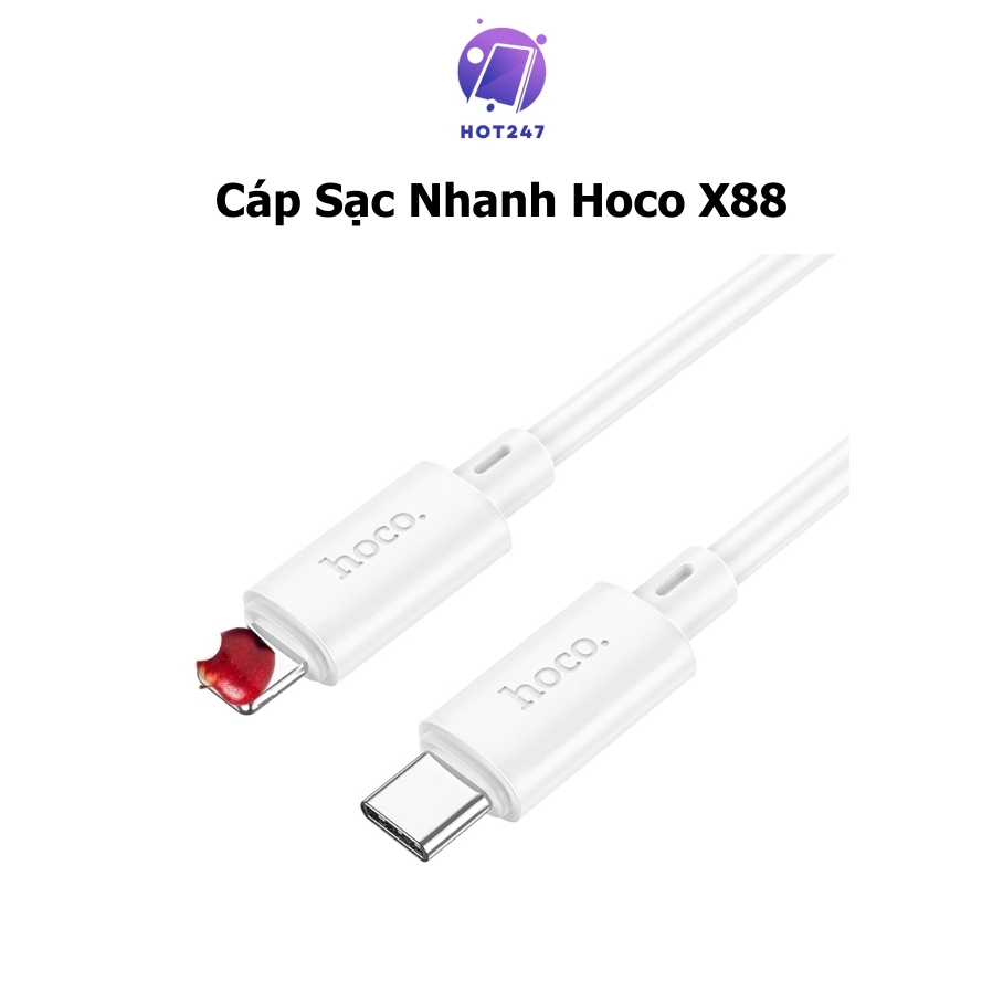 Hoco Chính Hãng - Cáp sạc Hoco X88 sạc nhanh dài 1M 2.4A ốp lưng, sạc Hoco Chính Hãng - HOT247