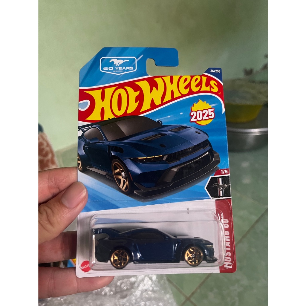 Xe Hot Wheels 2025 Mainline Ford Mustang GTD | Xanh Deep Blue