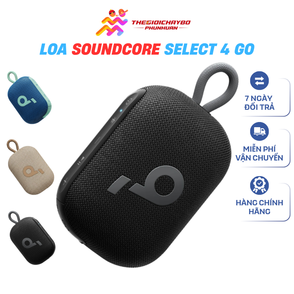 Loa Bluetooth Mini Soundcore Select 4 Go - Loa Di Động Chống Nước Tuyệt Đối IP67, Pin 20H
