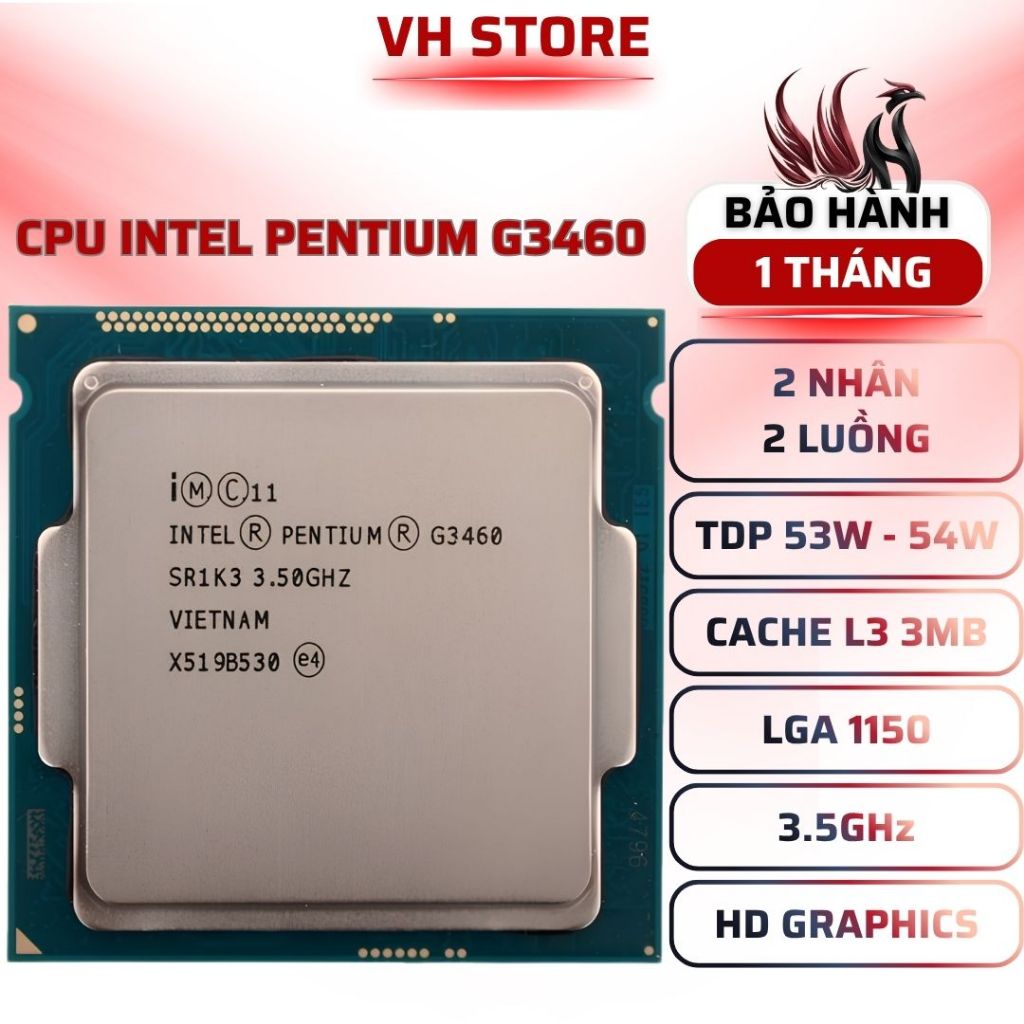 CPU Intel Pentium G3460 3.5GHz 2C2T LGA1150 - BẢO HÀNH 1 THÁNG - VHSTORE