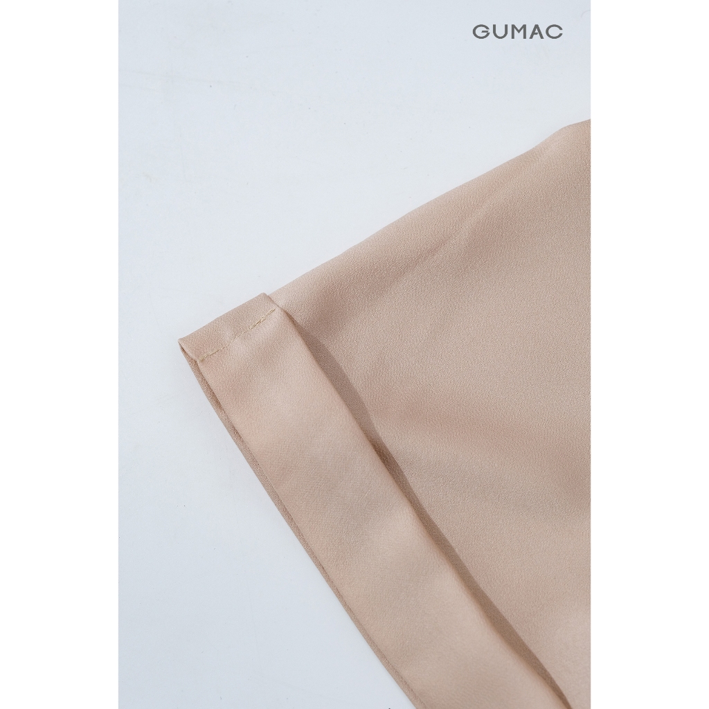 Áo Sơ Mi Nữ GUMAC - Công Sở Tay Ngắn Nẹp Đôi Giấu Nút Lai Lật Đứng Form Chất Lụa Dày Dặn Cao Cấp LAF0339  | BigBuy360 - bigbuy360.vn