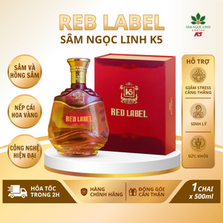 Rượu Sâm Ngọc Linh K5 Red Label 500ml Nồng Độ Cồn 25%