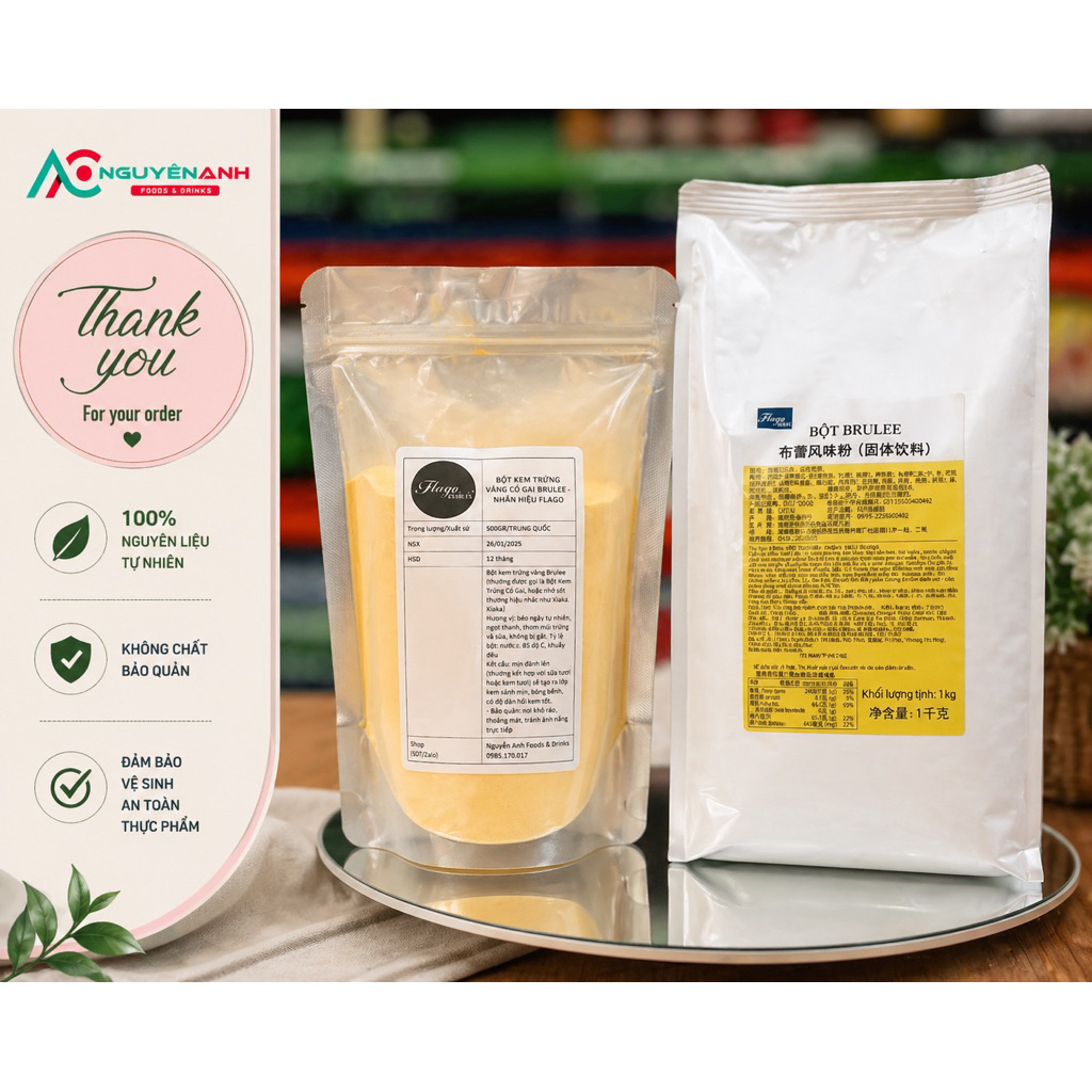 Bột Kem Trứng Vàng cô gái Brulee Gói (1Kg)