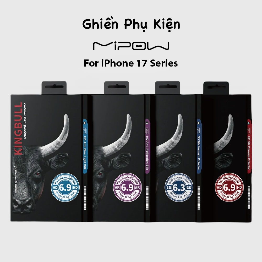 Cường Lực Mipow Kingbull Dành Cho iPhone 17 Pro Max 17 Pro 17 Air 17