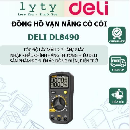 ĐỒNG HỒ VẠN NĂNG DELI KẸP AMPE CHÍNH HÃNG DL8490 - RẺ-BỀN-TIỆN DỤNG