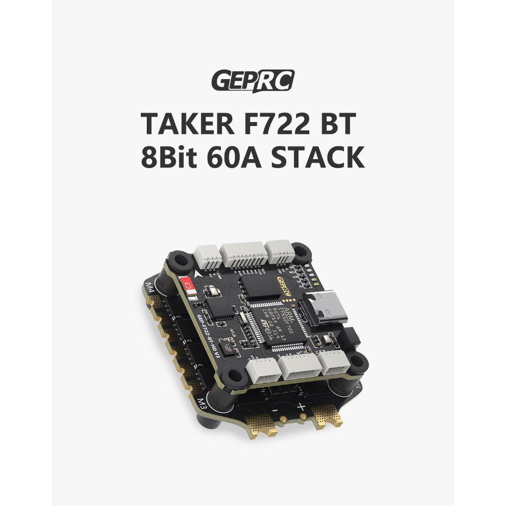 Tháp Mạch GEPRC TAKER F722 BT 60A Stack | FC F722 + ESC 60A