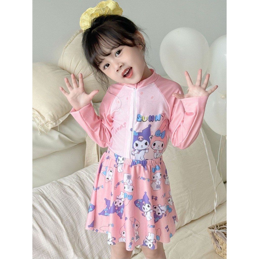 Bộ đồ bơi Kurumi cho bé gái dài tay