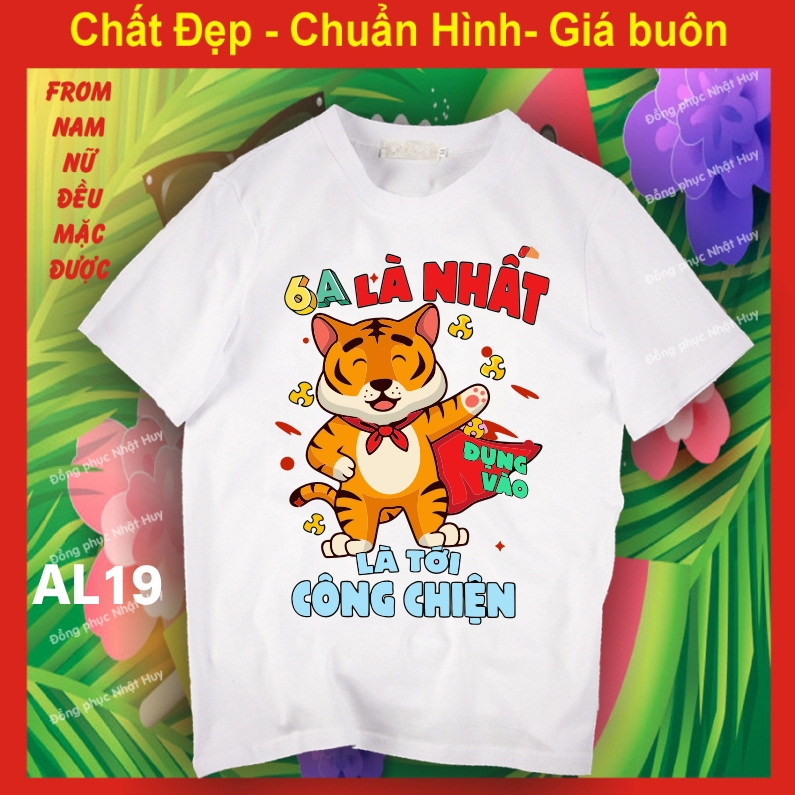 Nam Nữ đều mặc được. mềm mịn mát sịn. áo lớp AL19, đồng phục học sinh bạn thân thân ai lấy no 6A