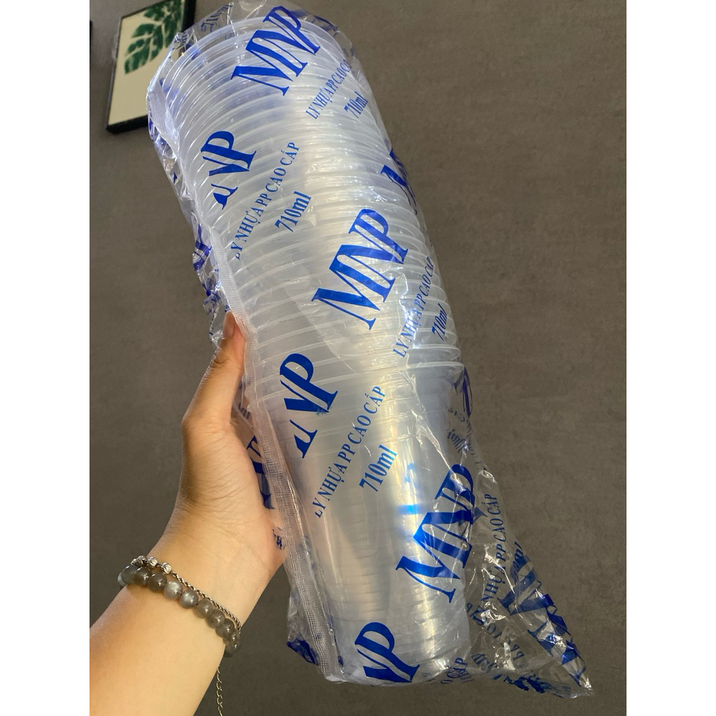 Combo 20 cây_500 cái Ly nhựa 800ml yếu (750 và 710) bán nước mía, trà tắc, nước dừa …_Tuỳ chọn có ho