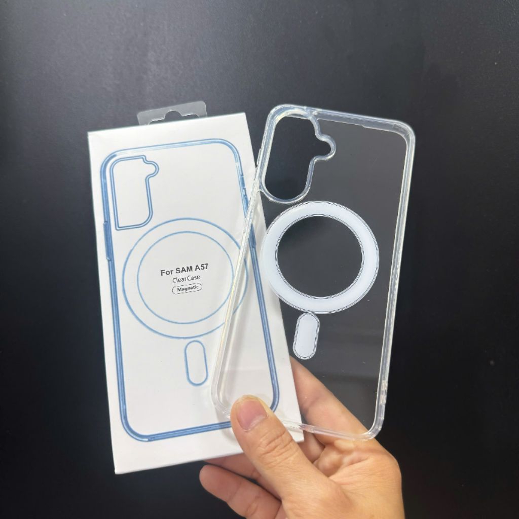 Ốp lưng trong suốt cho samsung A57 hỗ trợ sạc không dây siêu đẹp