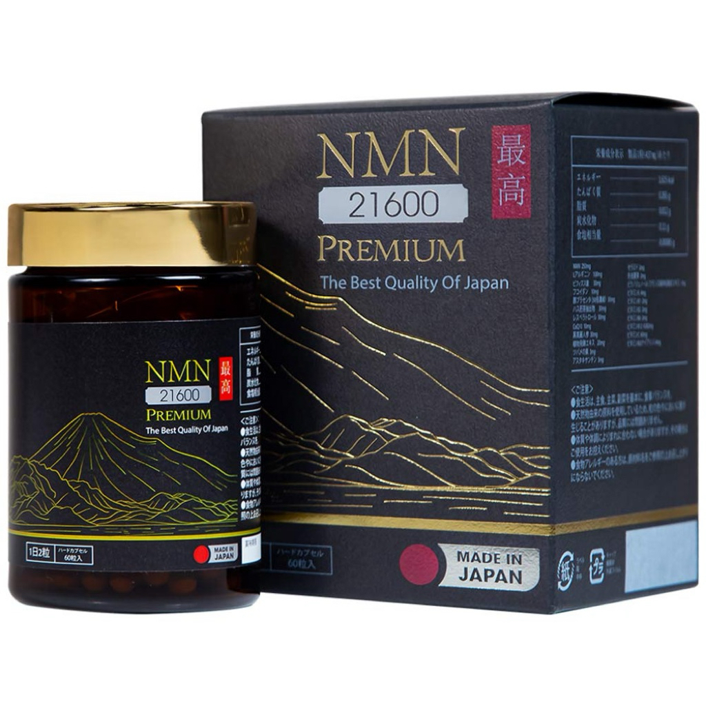Viên uống giúp chống lão hóa, giúp da tươi trẻ NMN Premium 21600 Jpanwell (60 viên)