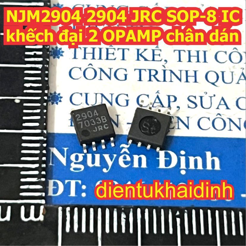 5 con NJM2904D 2904 2904D JRC NJM2904 DIP-8 / SOP-8 IC khếch đại 2 OPAMP chân cắm / dán kde0261