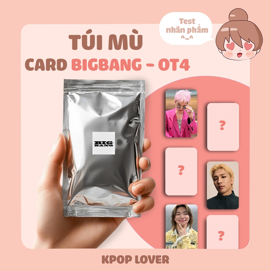 [Mua 5 tặng 1] TÚI MÙ CARD BIG BANG - Kpop Lover