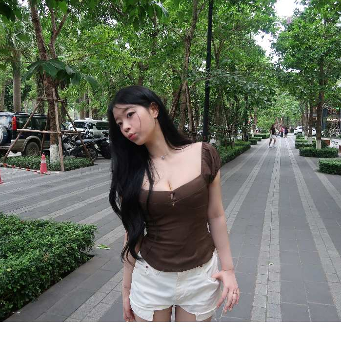 Áo kiểu nữ tay ngắn phồng basic - Ivy Top - APRILLE