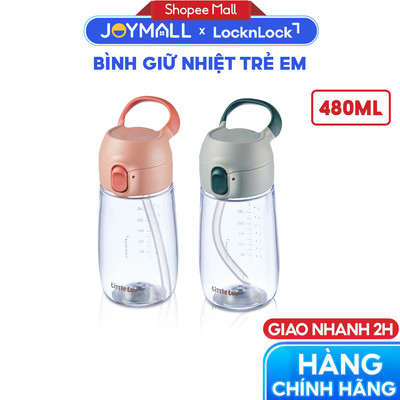 Bình Nước Nhựa LocknLock HAP918, Kèm ống hút 410ml, Hàng Chính Hãng - JoyMall