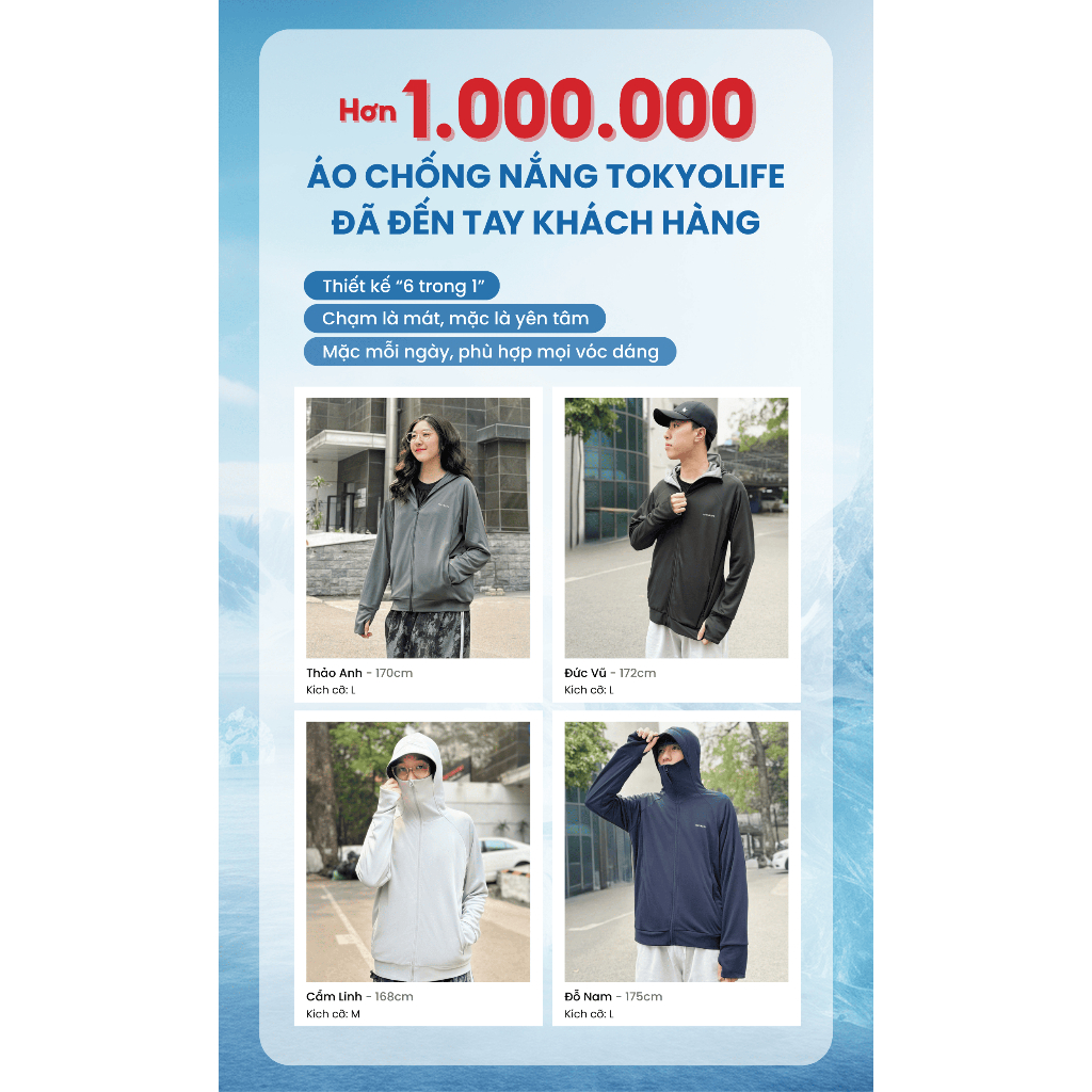 [FORM RỘNG - LÙI 1 SIZE] Áo khoác chống nắng Nữ 2 mặt ngăn chặn tia UV chống rát da TOKYOLIFE 40005564 | BigBuy360 - bigbuy360.vn