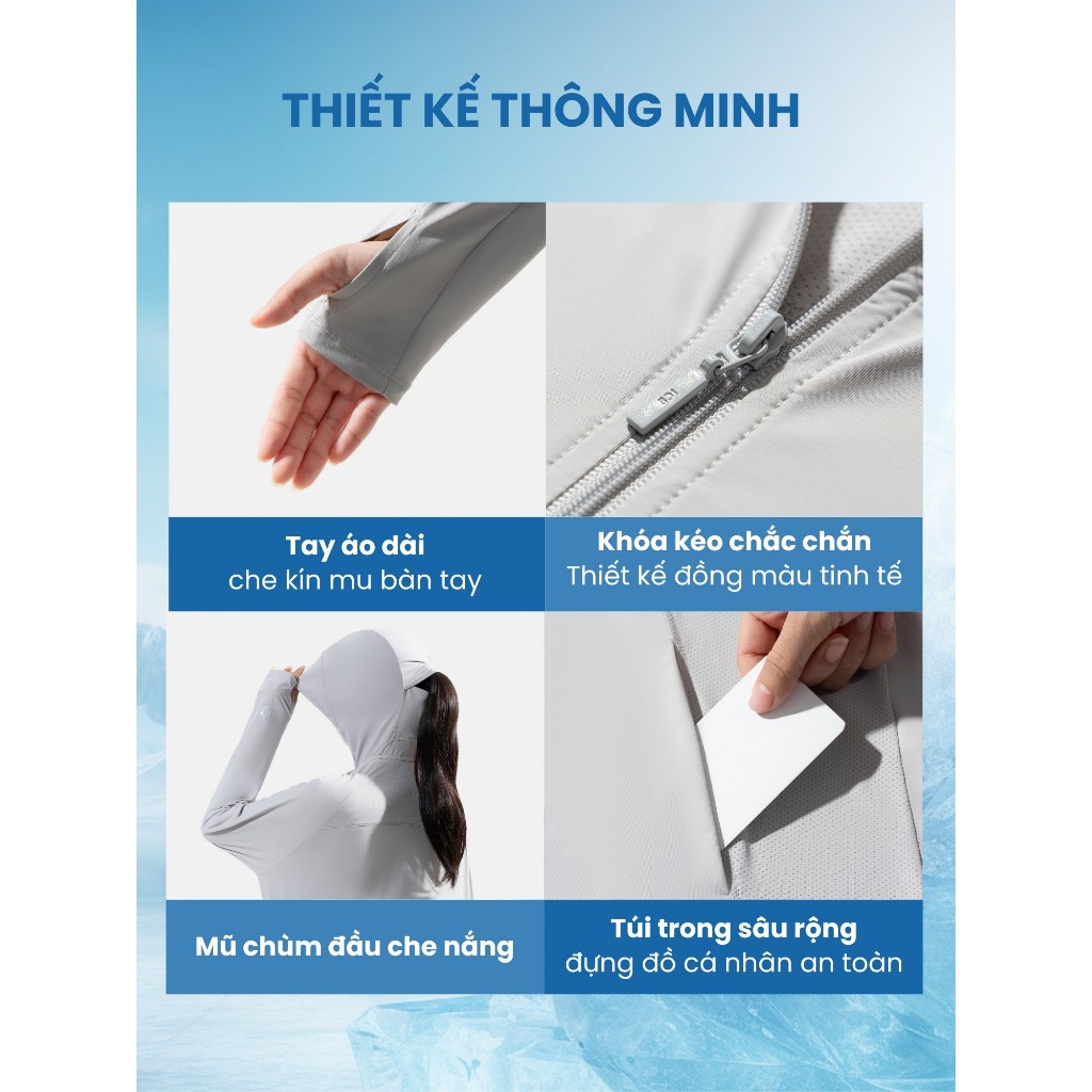 Áo khoác chống nắng TOKYOLIFE SunStop Ice kiểu dáng năng động thoáng khí bảo vệ da toàn diện 40003391 | BigBuy360 - bigbuy360.vn