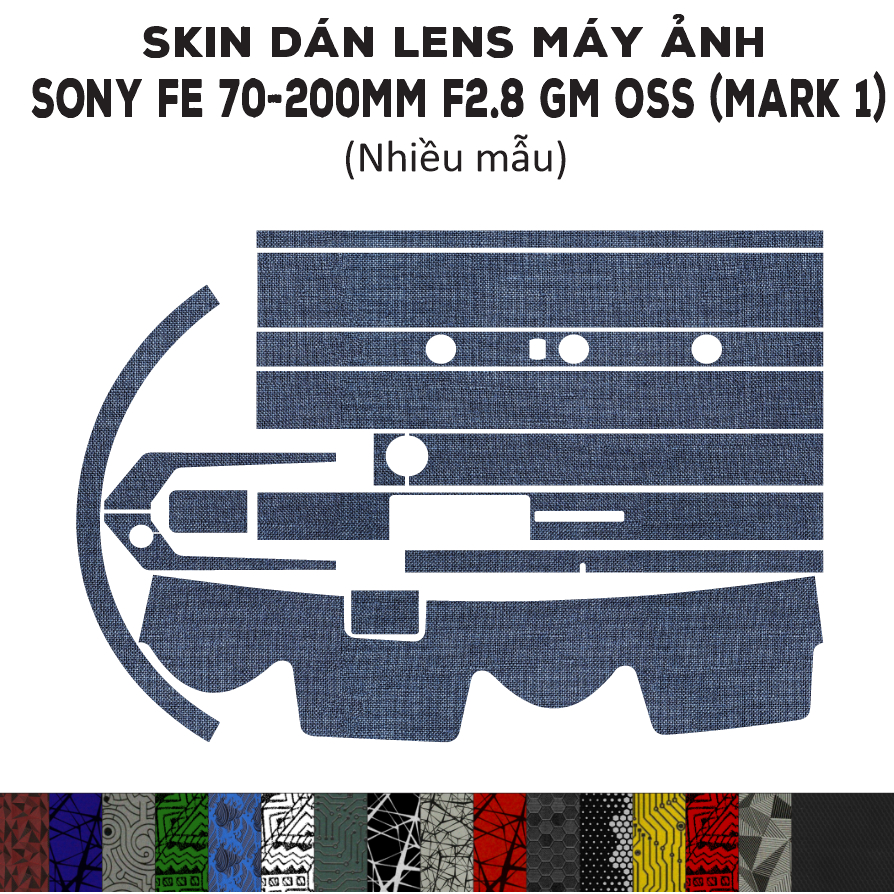 Skin dán Lens Sony FE 70-200mm F2.8 GM OSS (Mark 1)  (Nhiều mẫu) | Decal Film 3M dán bảo vệ ống kính