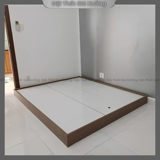 [Freeship HCM]Giường Ngủ Gỗ Mdf , Không Đầu Giường Cao 35cm (giao hỏa tốc )