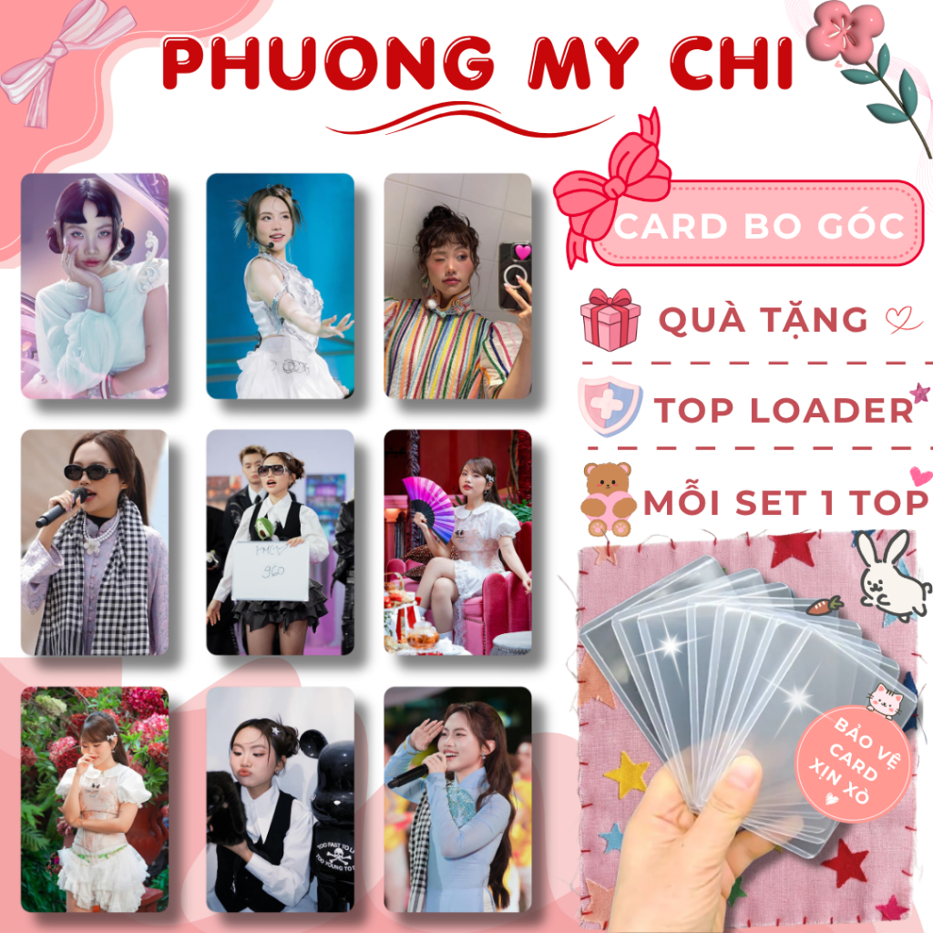 Card Mini  Bo Góc Phương Mỹ Chi Em Xinh Say Hi - Giấy C300 Cao Cấp – Tặng Top Free