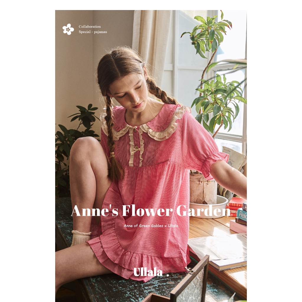 Bộ ngủ nữ xuân hè Ullala Annes Flower Garden chính hãng